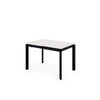 Mesa extensível Constance 140 cm creta com pés pretos