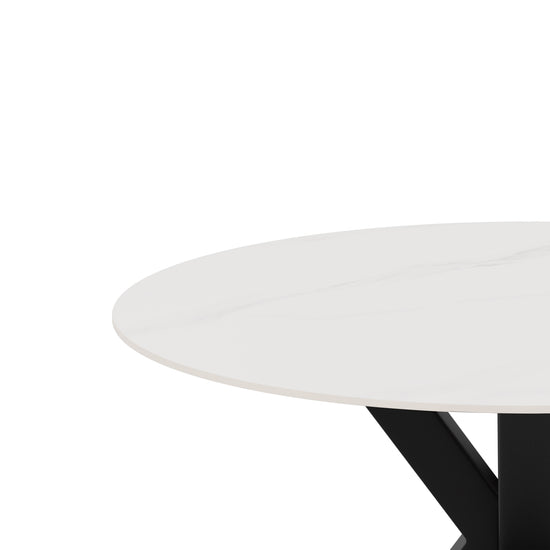 Mesa Fiorella 120 cm Creta y negro – detalle del tablero