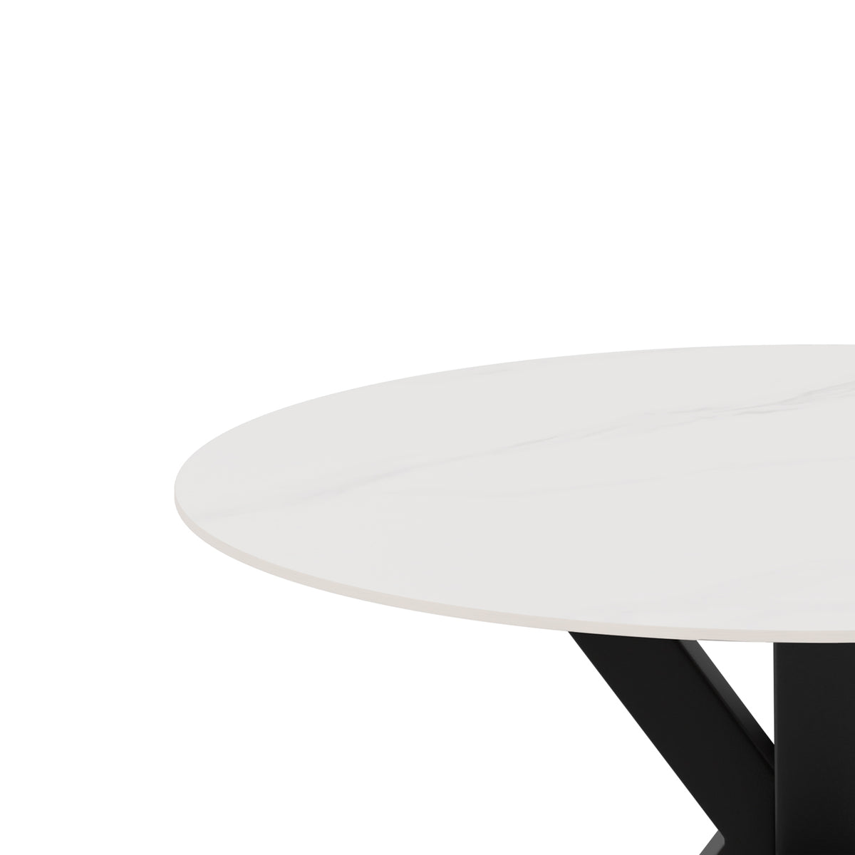 Mesa Fiorella 120 cm Creta y negro – detalle del tablero