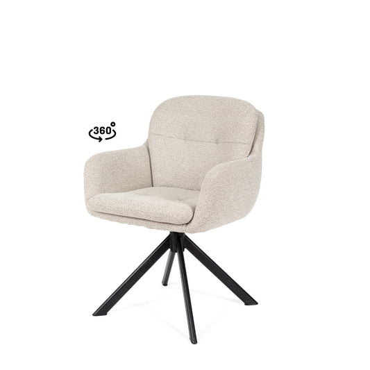 Cadeira Silvi Preto – Bege