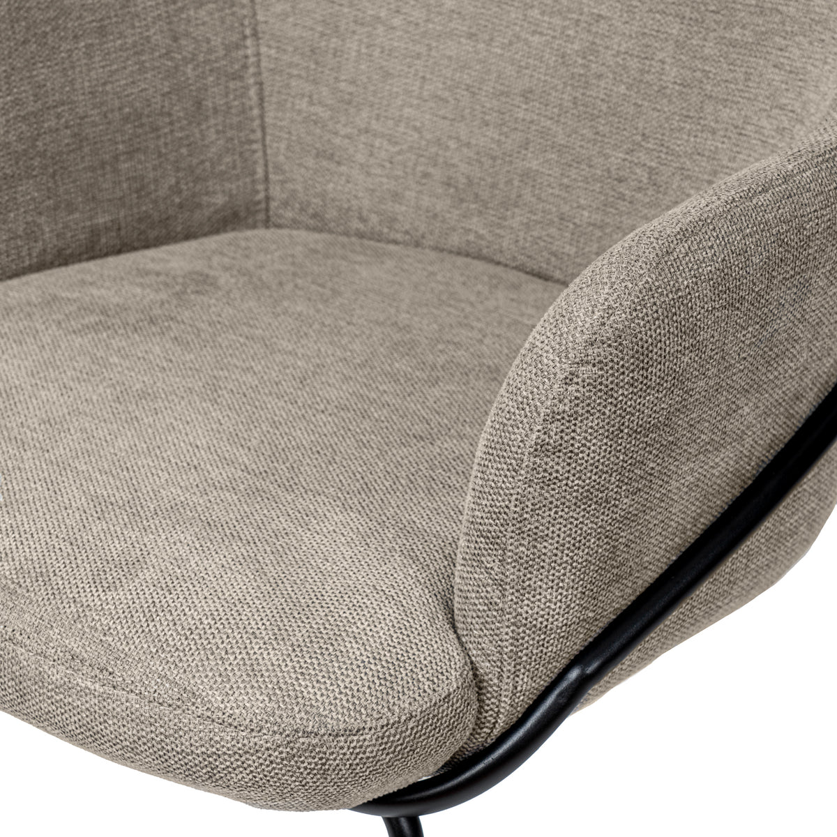 Cadeira Abigail Preto taupe