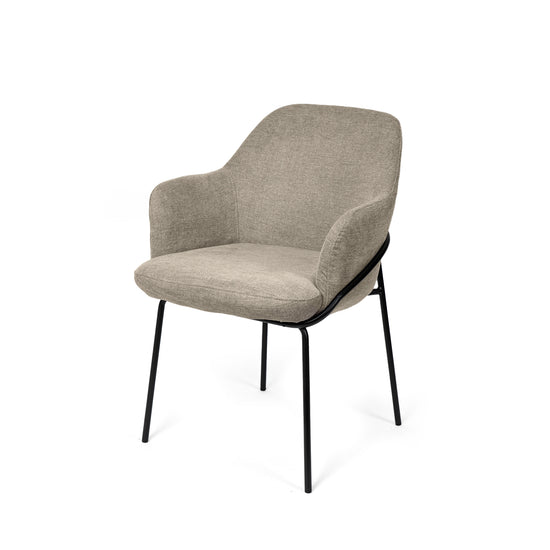 Cadeira Abigail Preto taupe