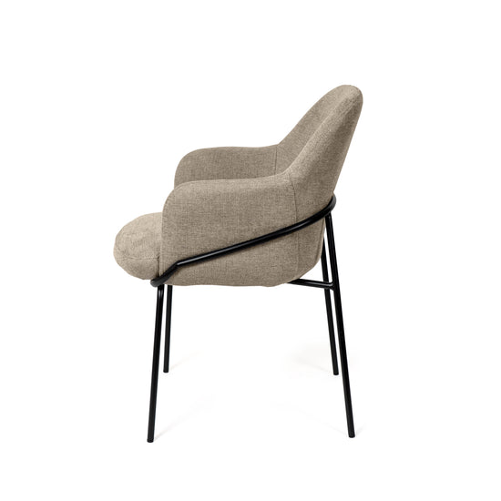 Cadeira Abigail Preto taupe