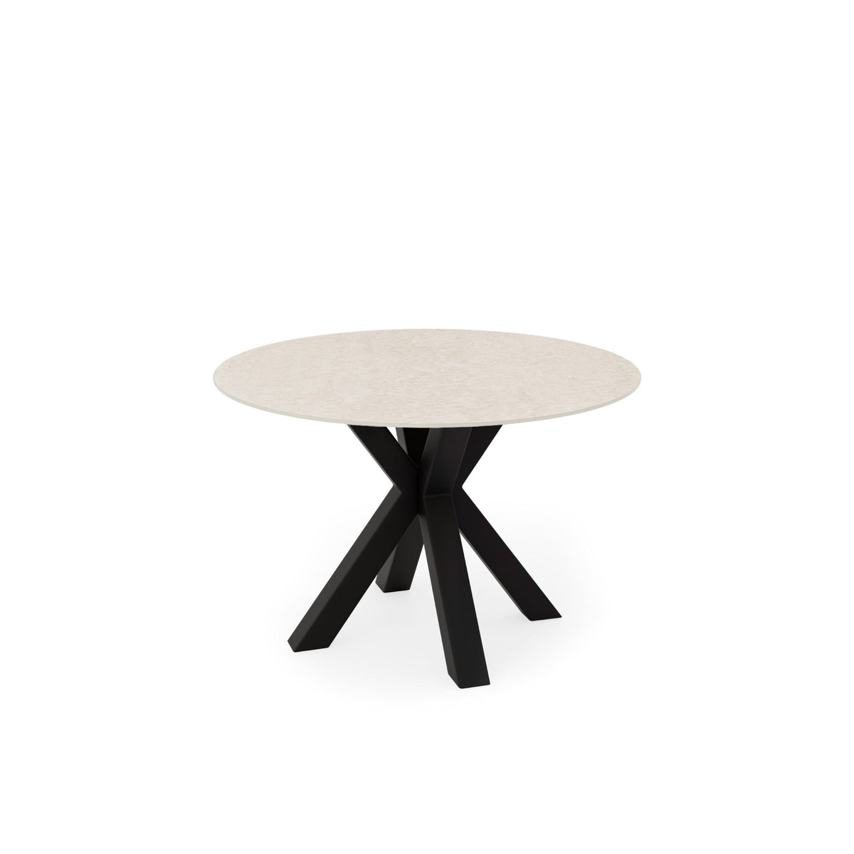 Mesa Fiorella 120 cm Travertino y negro – imagen 2