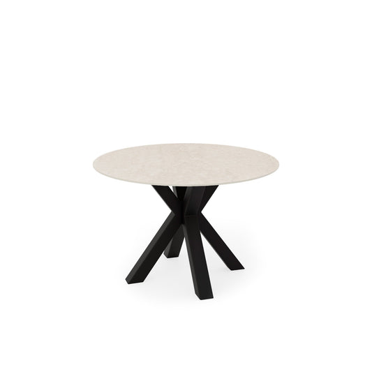 Mesa Fiorella 120 cm travertino e preto – imagem 2
