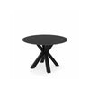 Mesa redonda Fiorella 100 cm sahara com base preta