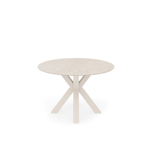 Mesa Fiorella 100 cm travertino e bege – imagem 2