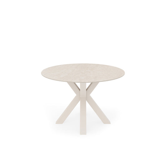 Mesa Fiorella 120 cm travertino e bege – imagem 2