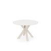 Mesa redonda Fiorella 120 cm creta com base bege