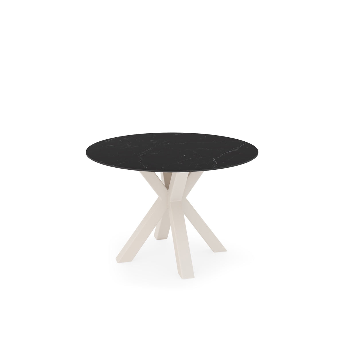 Mesa redonda Fiorella 100 cm sahara com base bege