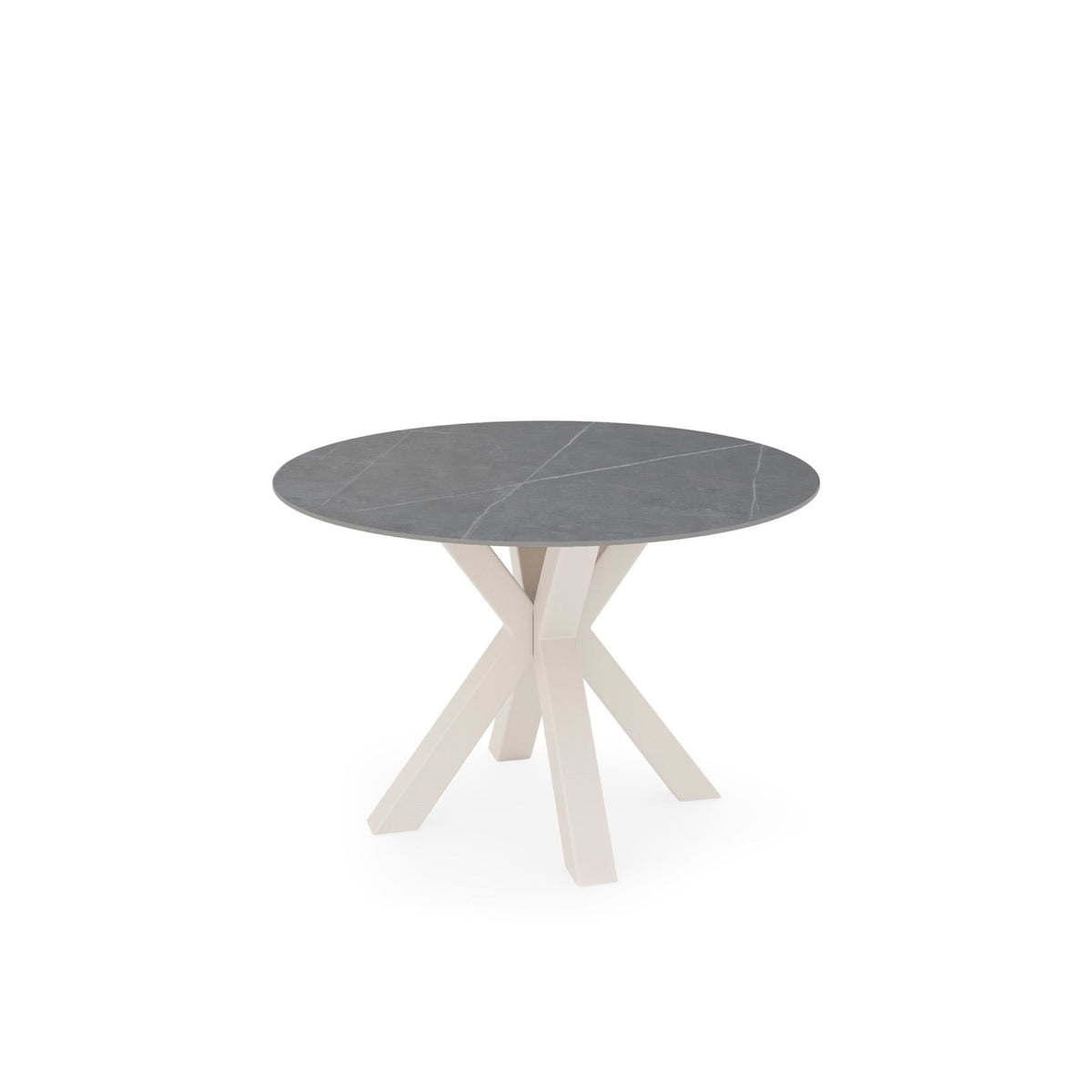 Mesa redonda Fiorella 120 cm athenea com base bege