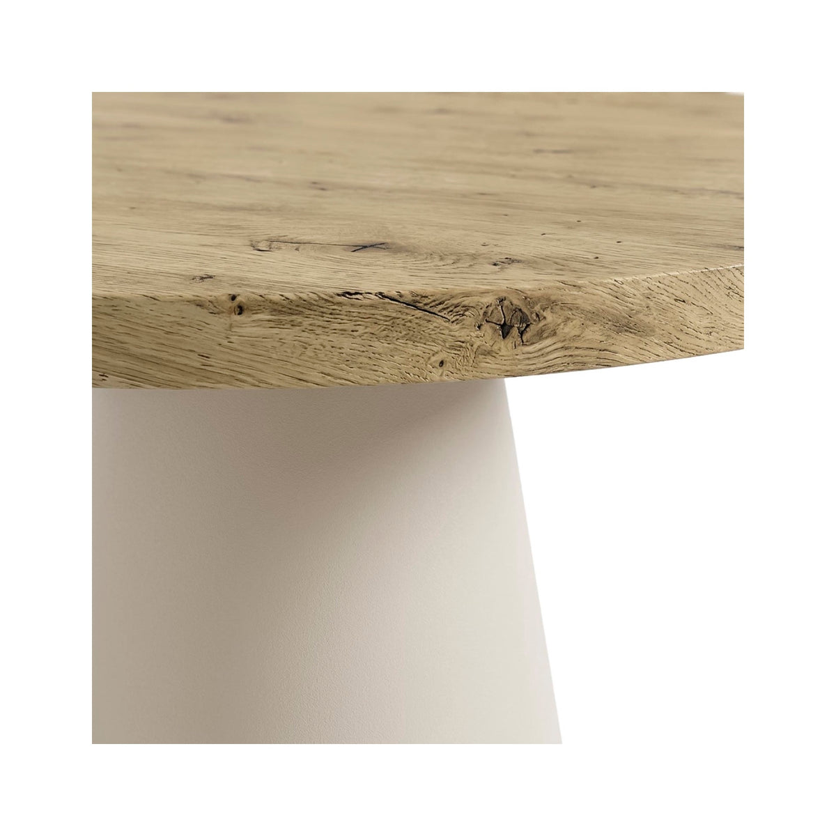 Mesa Holly 100 cm carvalho e bege – pormenor do tampo
