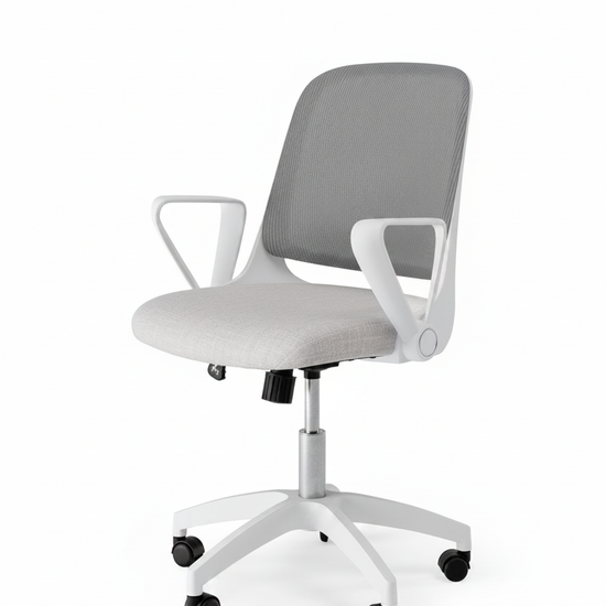 Cadeira de escritório Siracusa cinzento fundo branco