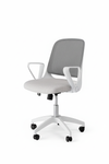 Cadeira de escritório Siracusa cinzento fundo branco