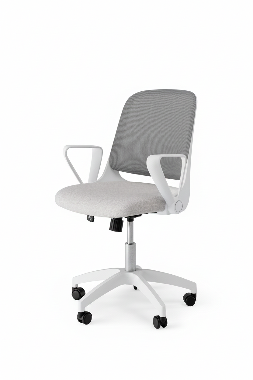 Cadeira de escritório Siracusa cinzento fundo branco