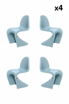 Cadeiras azul água x4