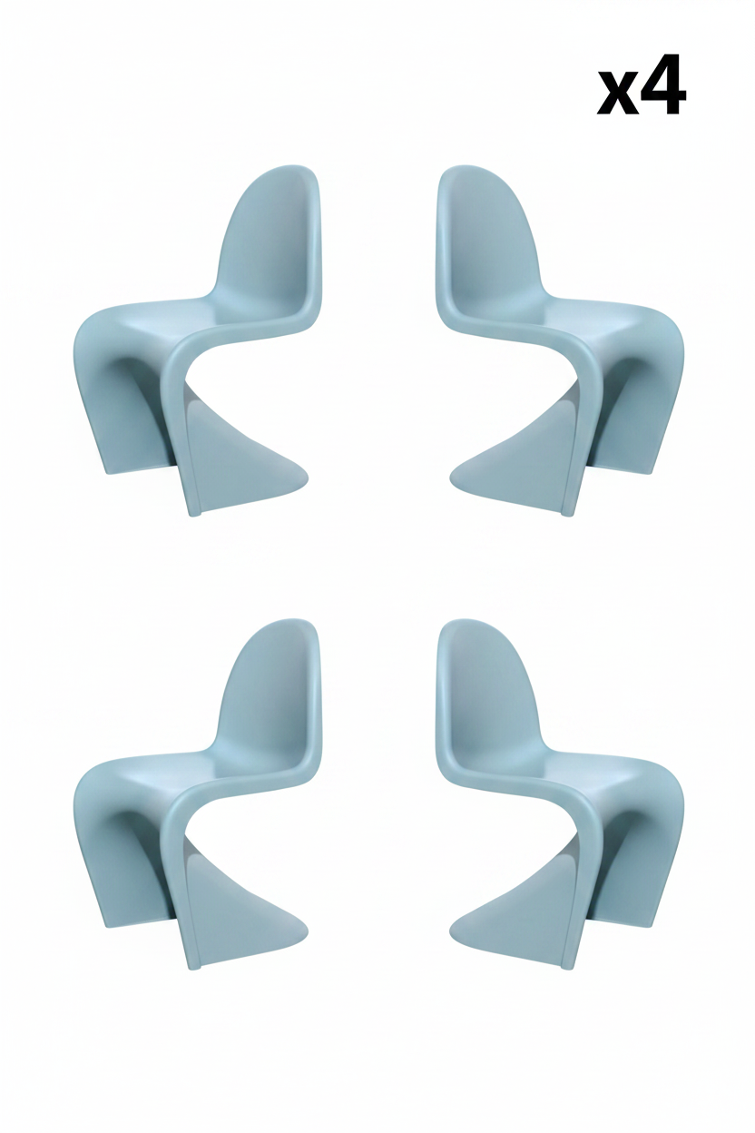 Cadeiras azul água x4