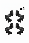 Cadeira Wavy Kids Preta x4 - Pack 4 unidades