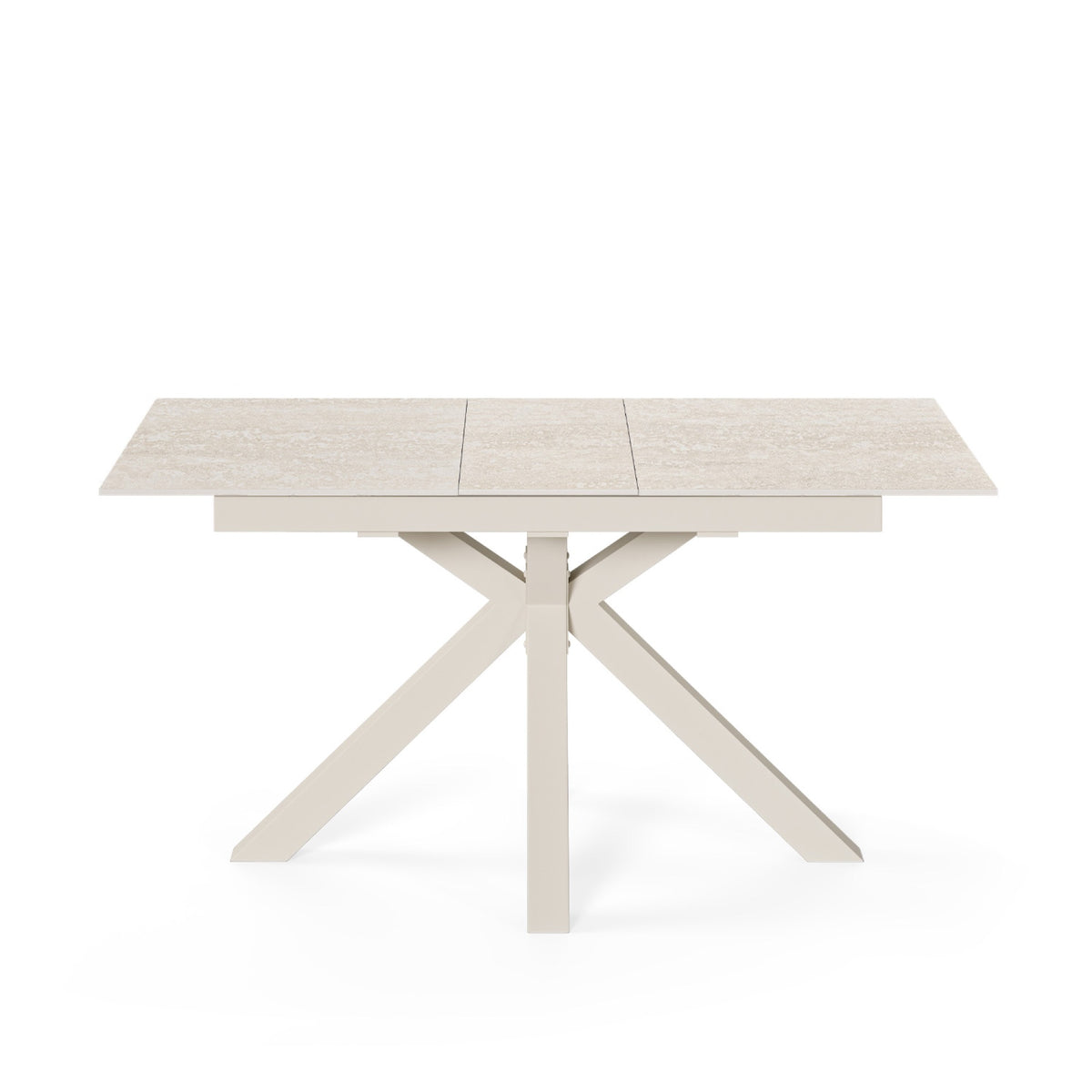 Mesa Lori 160 cm Travertino – con la extensión abierta