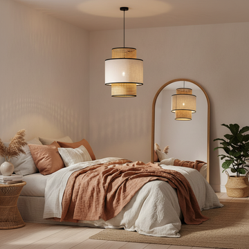 LUJAR — Quarto com candeeiro visível no teto