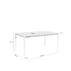 Mesa Arya 180 cm – esquema com as medidas