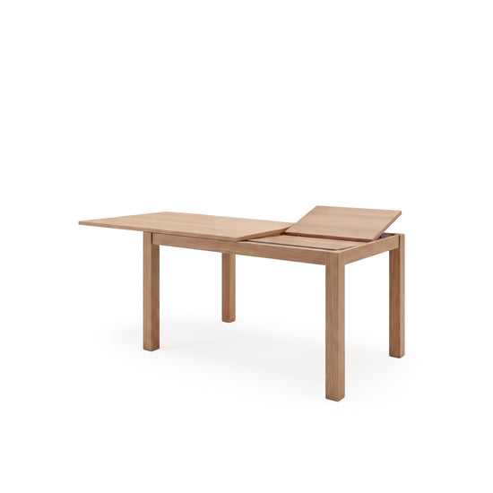 Mesa extensível Molly 120 cm carvalho – com a extensão lateral aberta