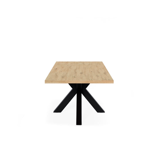 Mesa Sandy 140 cm carvalho e preto – imagem 3