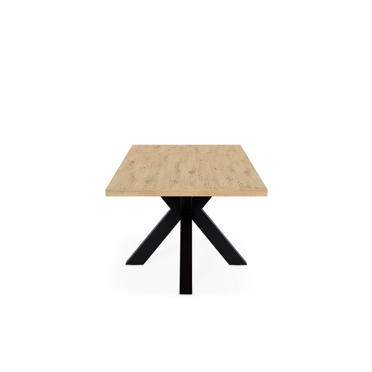Mesa Sandy 140 cm carvalho e preto – imagem 3