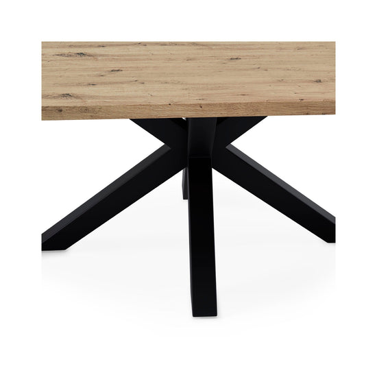 Mesa Sandy 160 cm carvalho e preto – pormenor