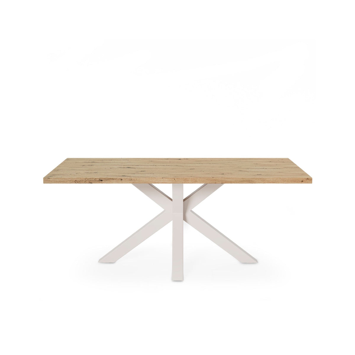Mesa Sandy 200 cm carvalho e bege – vista frontal