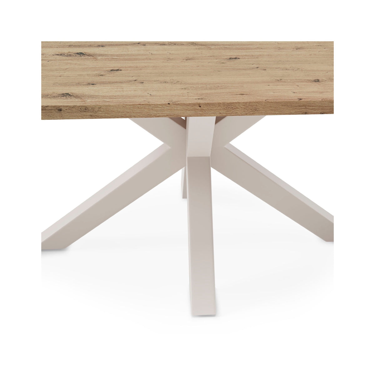 Mesa Sandy 140 cm carvalho e bege – pormenor
